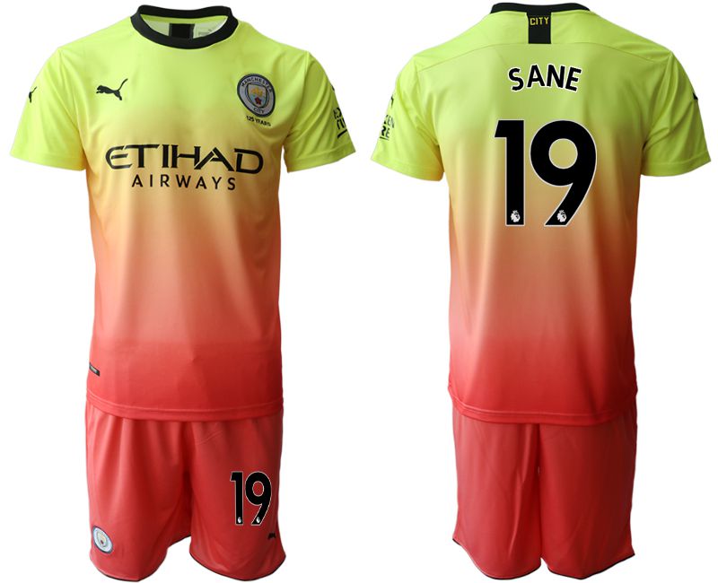 Men 2019-2020 club Manchester City away #19 yellow Soccer Jerseys->manchester city jersey->Soccer Club Jersey